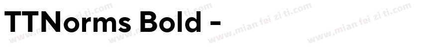 TTNorms Bold 粗体字体转换